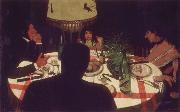 Felix Vallotton Dinner,Light Effect Sweden oil painting artist